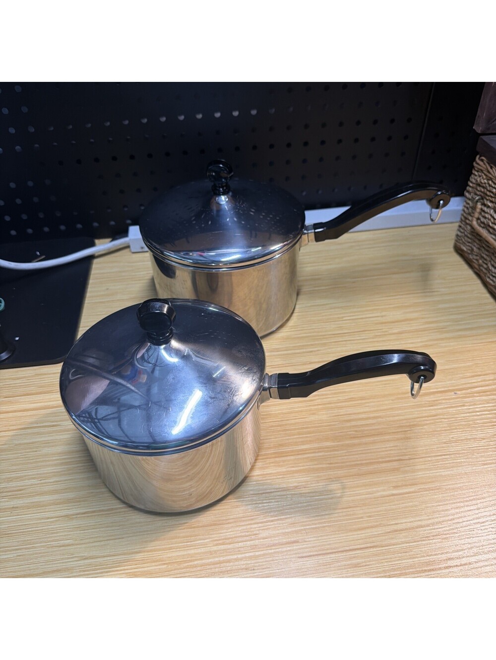 2 Vintage Farberware pots 2qt & 3qt Stainless steel with lids*
